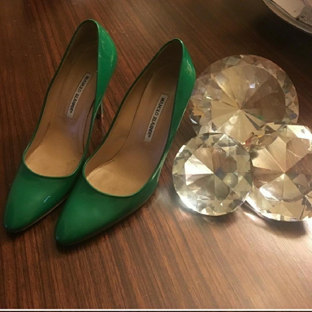 Manolo Blahnik Heels, green